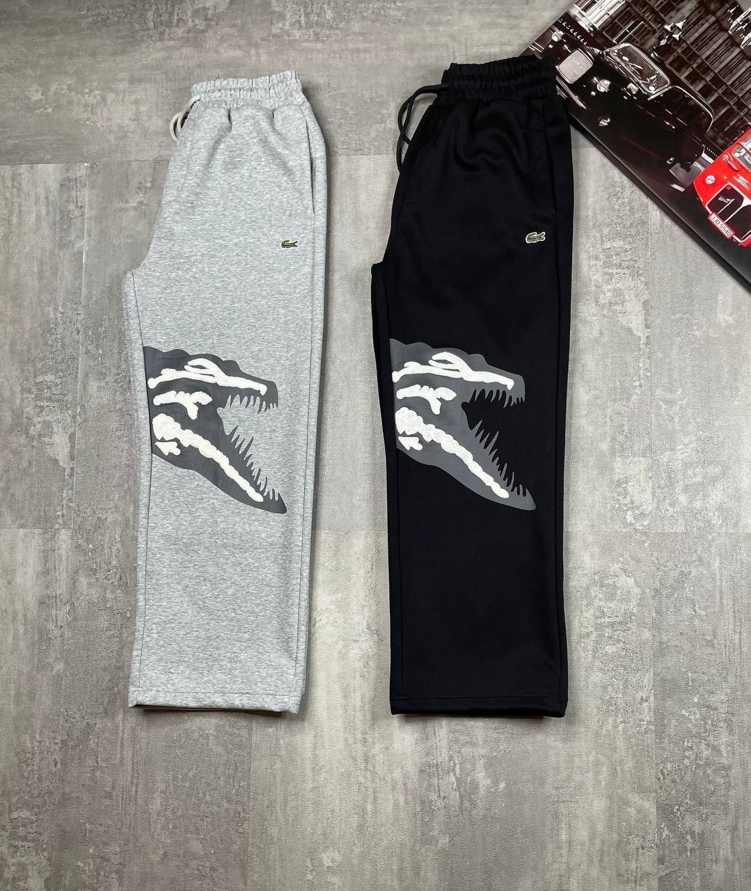 джинсы lacoste с крокодилом широкие,спортивные штаны,спортивные брюки,спортивные штаны мужские,бом прикс мужские спортивные брюки