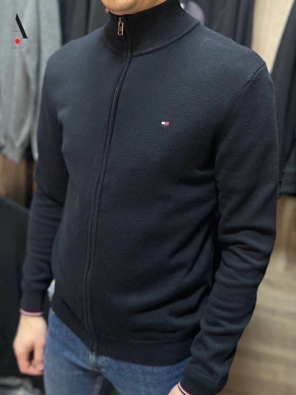 кардиган томми хилфигер мужской,кофта мужская,кардиган tommy hilfiger,кофта мужская на молнии,кардиган tommy hilfiger синий