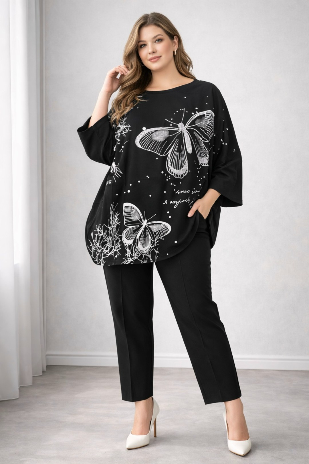 туника большие размеров,блуза свободного кроя,джемпер jurimex,женская туника,костюм женский