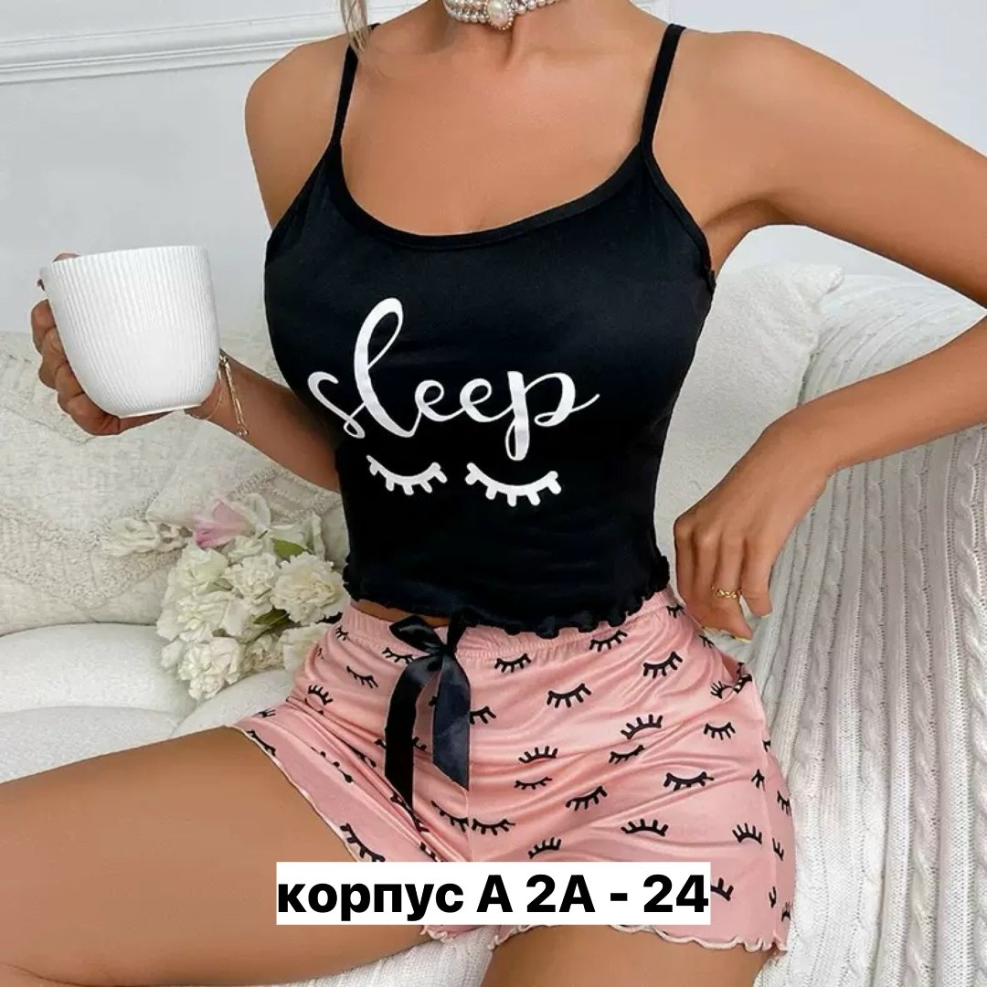 пижама женская с майкой,пижама короткая шорты и топ с сердечками,женские пижамные комплекты,пижама женская,женская пижама комплект