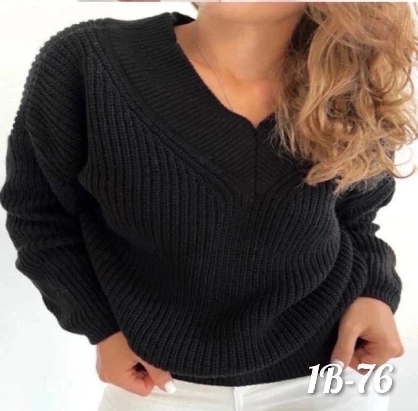свитер женский шерстяной вязанный с v-образным вырезом gluck,свитер женский шерстяной вязанный с v-образным вырезом,свитер крупной вязки женский,джемпер крупной вязки женский,свитер свободного кроя кр