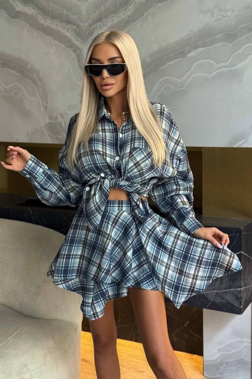 костюм юбка с рубашкой,костюм в клетку,костюм в клетку с юбкой,женский костюм,костюм стильный