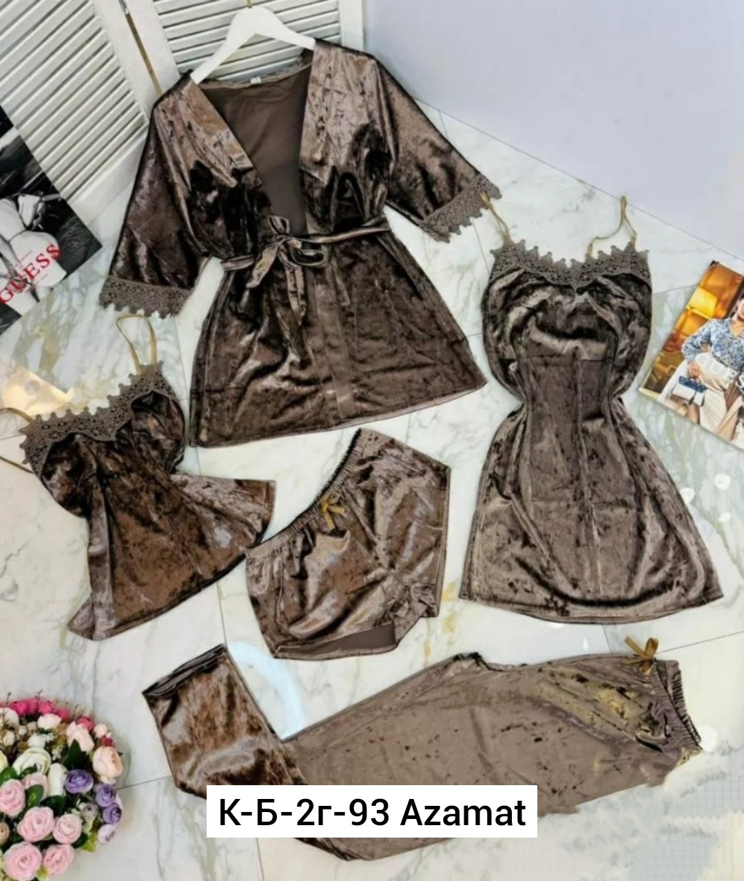 пижама комплект 5 в 1,пижама женская бархатная комплект,женская пижама комплект,пижама комплект,пижама комплект 4 в 1