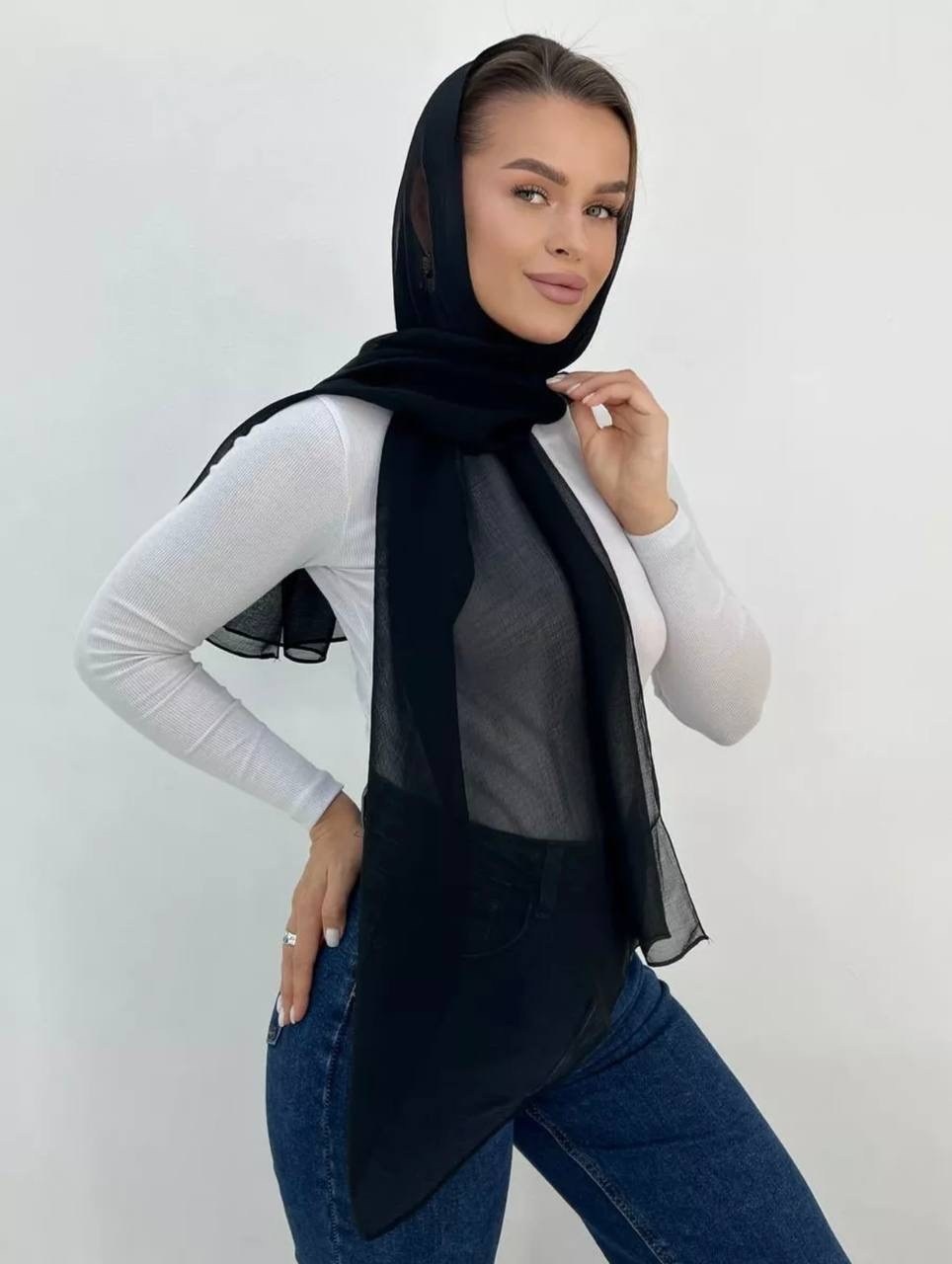 платок шарф накидка церковный,шарф накидка,палантин платок женский,платки шарф,черный платок