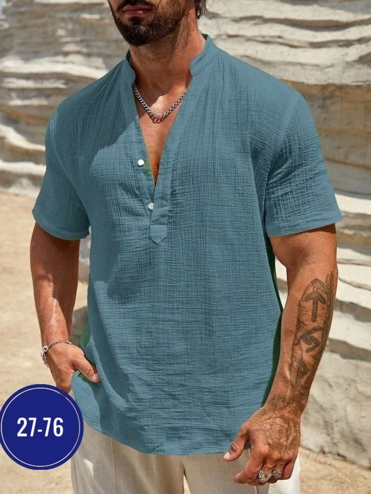 рубашка льняная мужская,рубашка мужская с короткими рукавами,повседневная рубашка,мужская повседневная рубашка,рубашка мужская