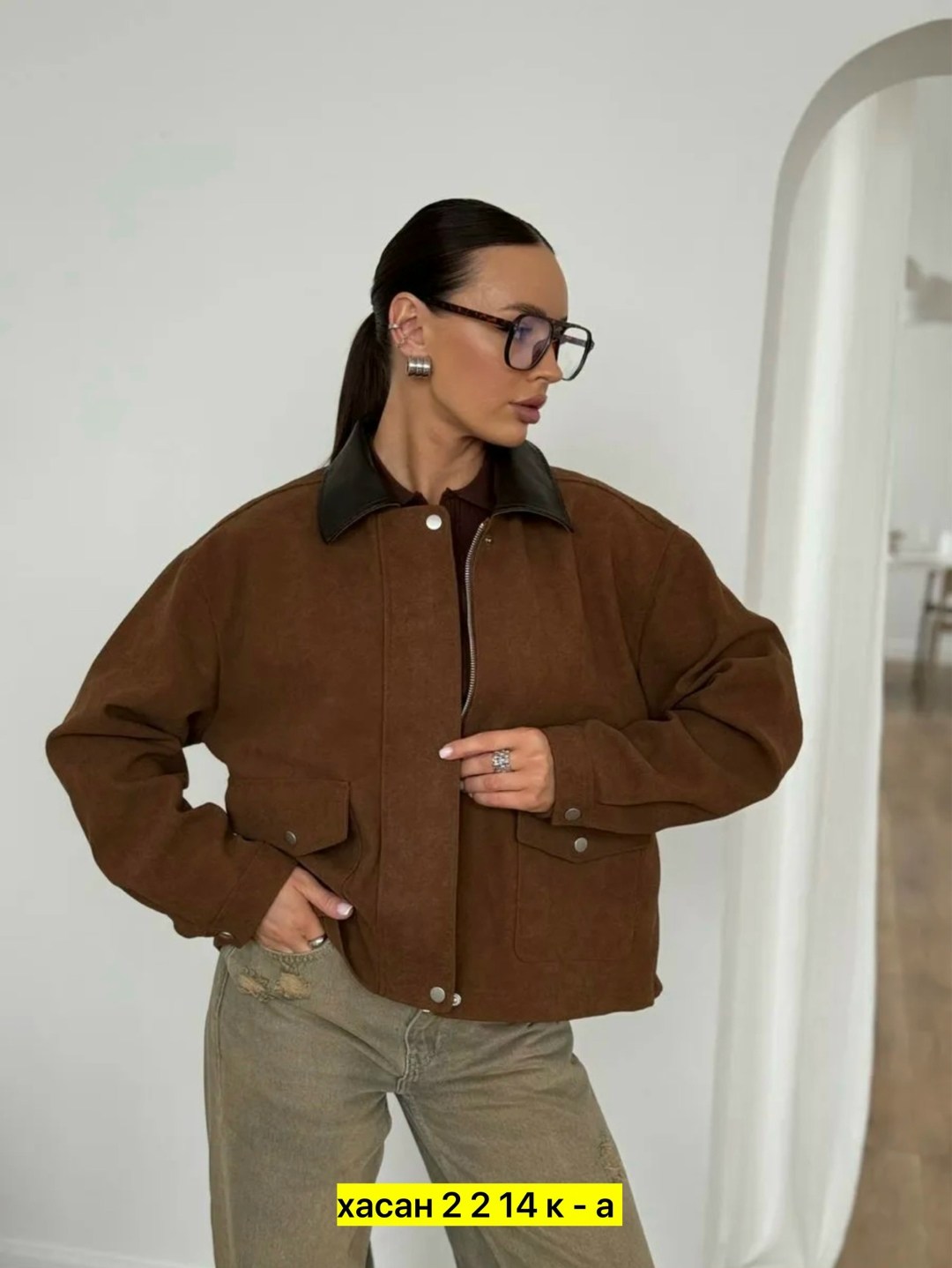 куртка бомбер замшевый willsibi 365449413,куртка замшевая,куртка замш,куртка бомбер замшевая коричневая осень espiritu,куртка замшевая женская