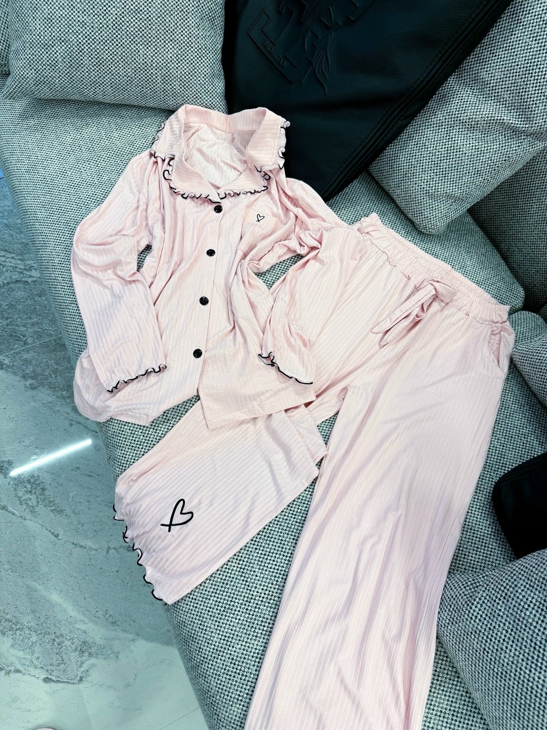 пижама victoria's secret из хлопка,пижамные костюмы,пижама женская,пижама домашний костюм,пижама женская велюр