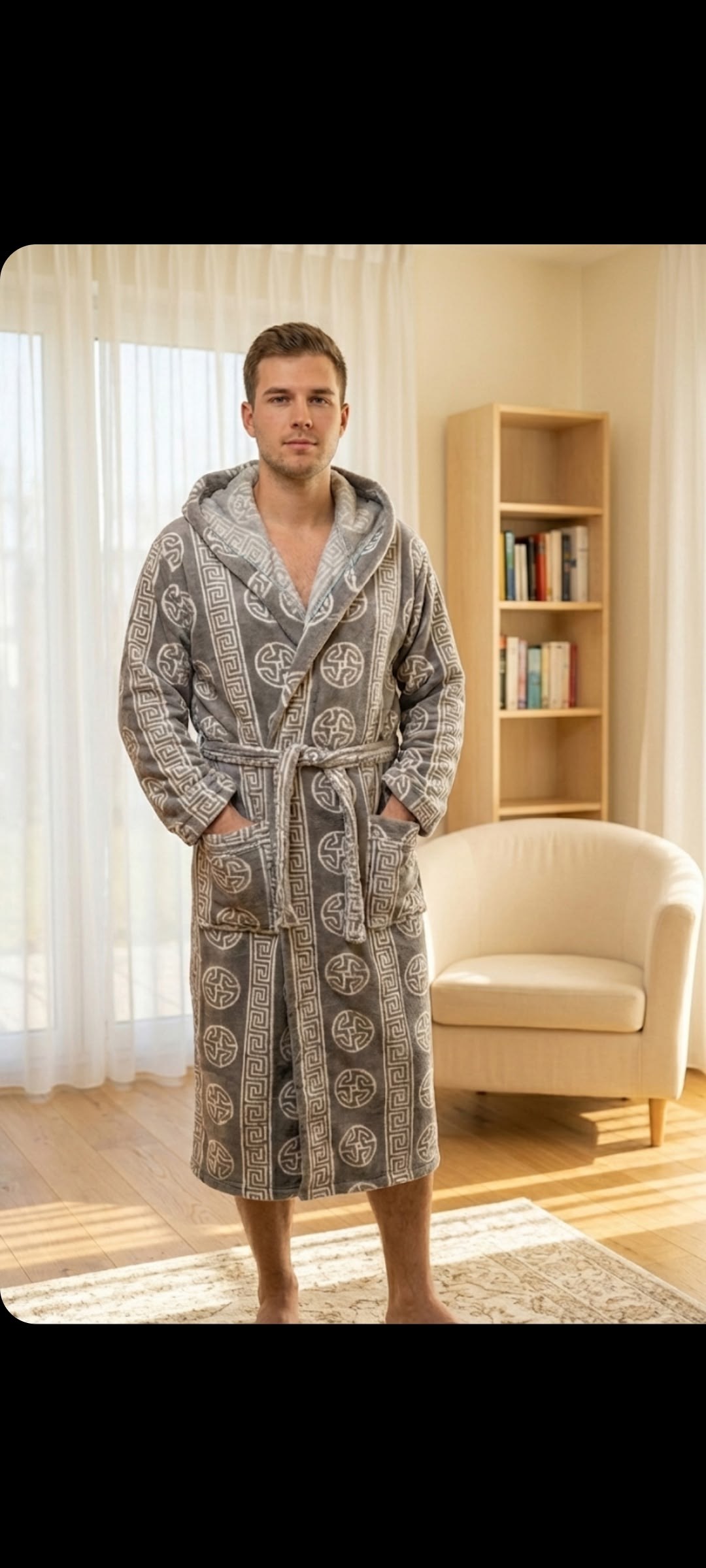 домашний мужской халат,мужской махровый халат,мужской халат с капюшоном,халат с капюшоном,халат мужской