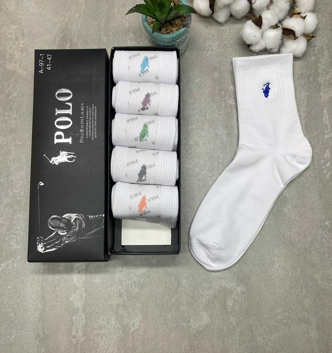 носки мужские,носки набор 6 пар polo ralph lauren,комплект белых носков 6 пар ароматизированные polo ralph lauren,брендовые носки мужские,носки набор