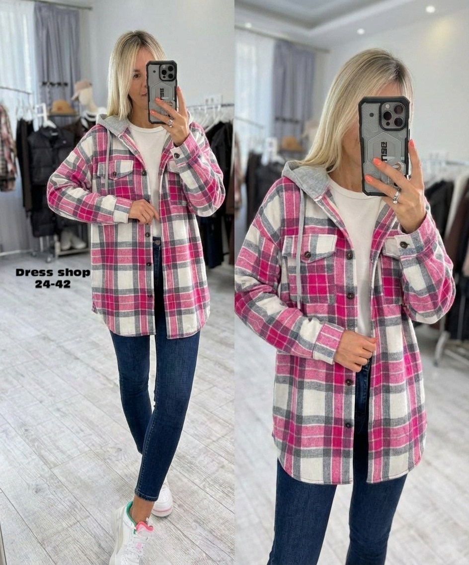 рубашка клетчатая с мехом внутри с капюшоном melidim,женская рубашка с смехом внутри размер единый 42-48,рубашка оверсайз теплая в клетку удлиненная amy store,рубашка с капюшоном в клетку,рубашка с ка