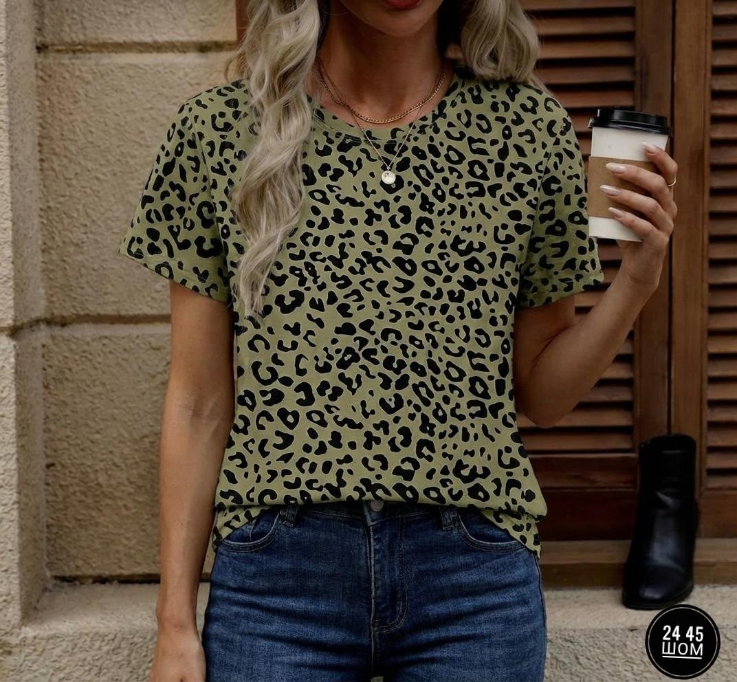 футболка с леопардовым принтом,леопардовая футболка,женская футболка с леопардовым принтом,женская летняя футболка леопардовый короткий рукав,женская футболка с леопардовым принтом и коротким рукавом