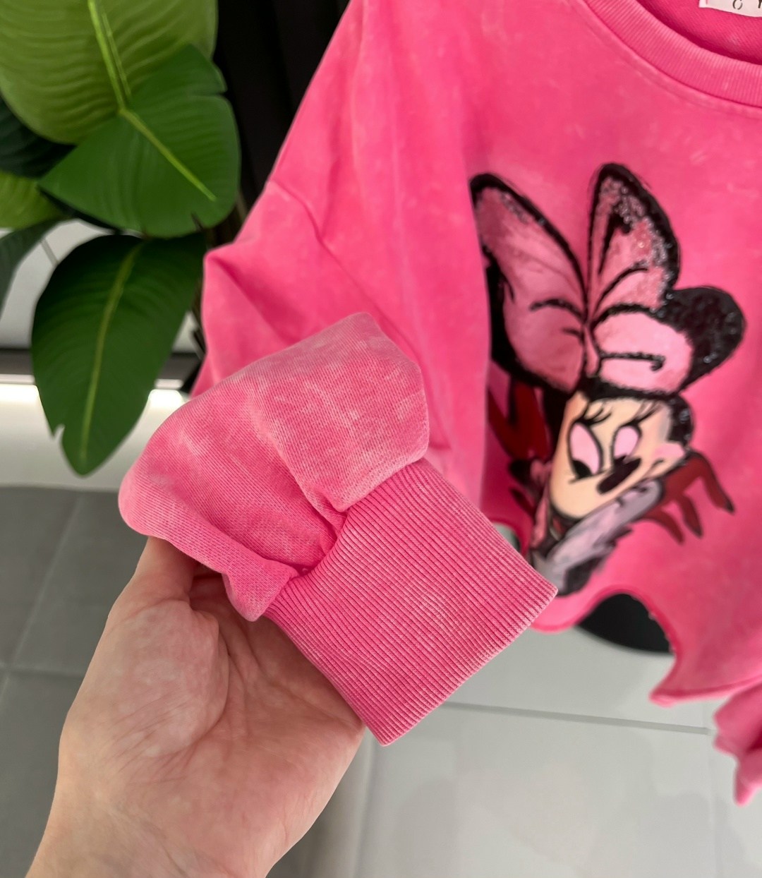 свитшот женская,розовый свитшот,кофта женская,свитшот оверсайз с принтом "микки маус",cвитшот для девочки