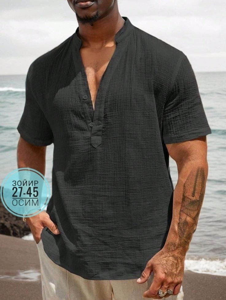 рубашка льняная мужская,рубашка мужская с короткими рукавами,мужская повседневная рубашка,льняная рубашка,рубашка льняная мужская с коротким рукавом