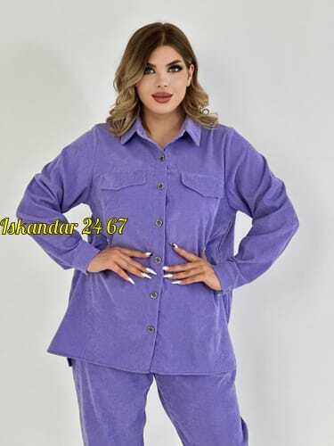 костюм вельветовый больших размеров magico 170318199,костюм вельветовый больших размеров magico,костюм женский,комплект одежды женский повседневный брючный коричневый размер 68 вельвет,комплект одежды