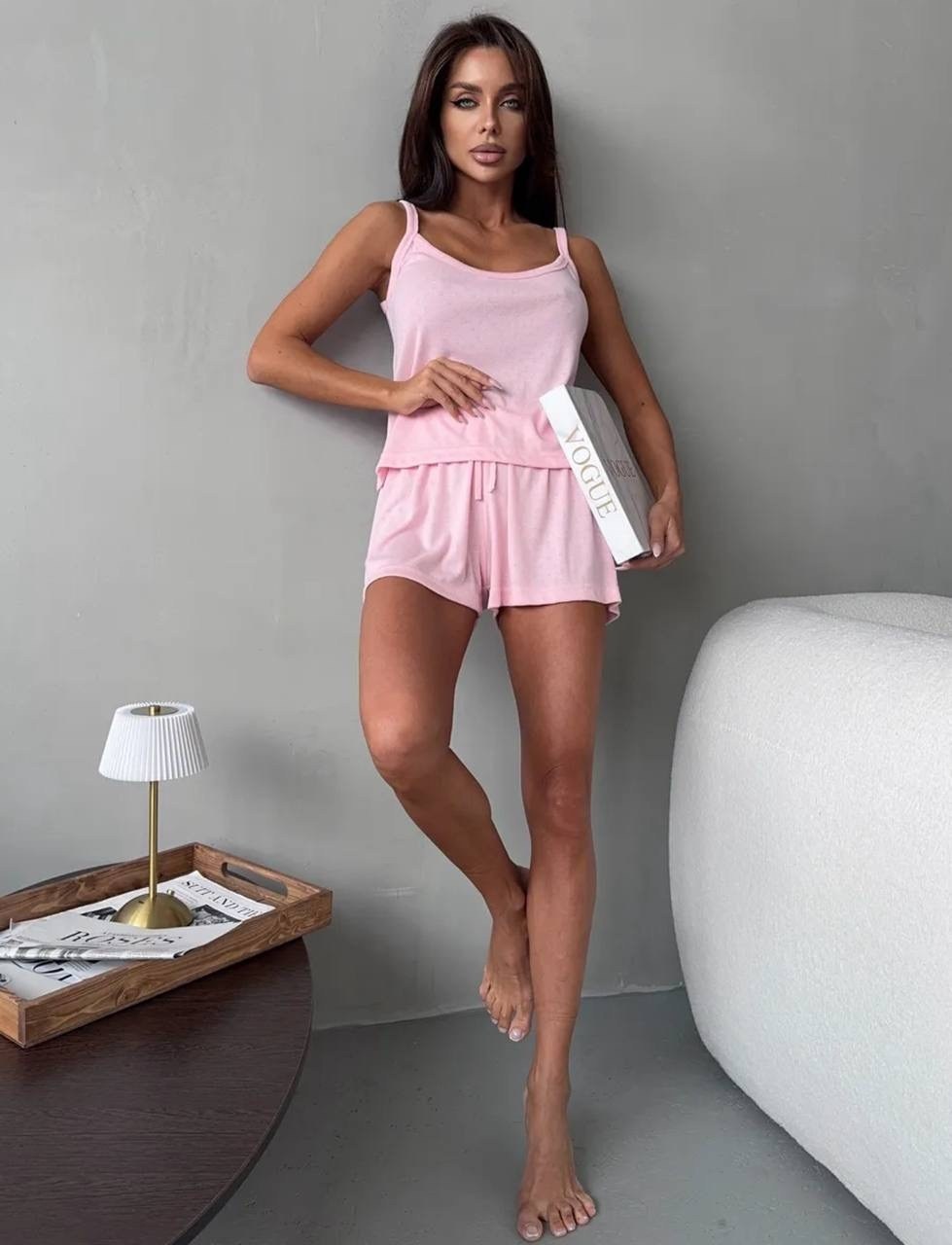 женская пижама с шортами,женская пижама с шортами и топом,женская пижама,домашняя пижама с шортами и майкой,пижама майка шорты