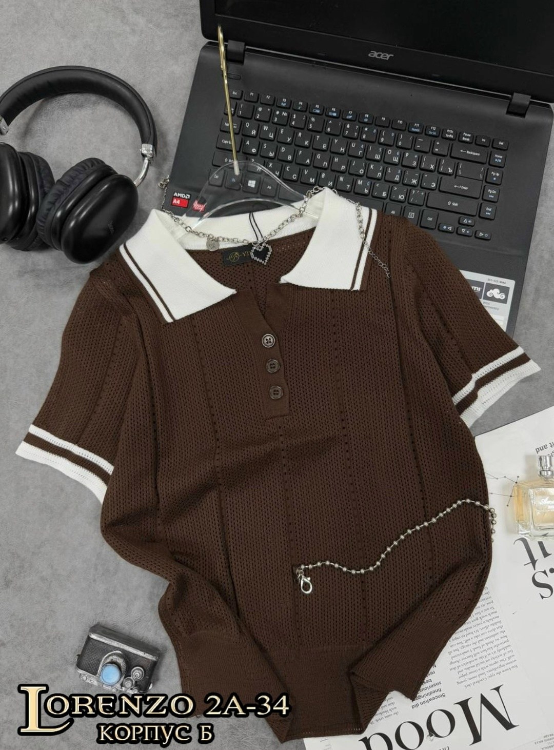 женская футболка-поло с коротким рукавом голубая кофта vi&so 477159029,женская кофта,женская футболка-поло с коротким рукавом голубая кофта vi&so,кофта поло,кофточка