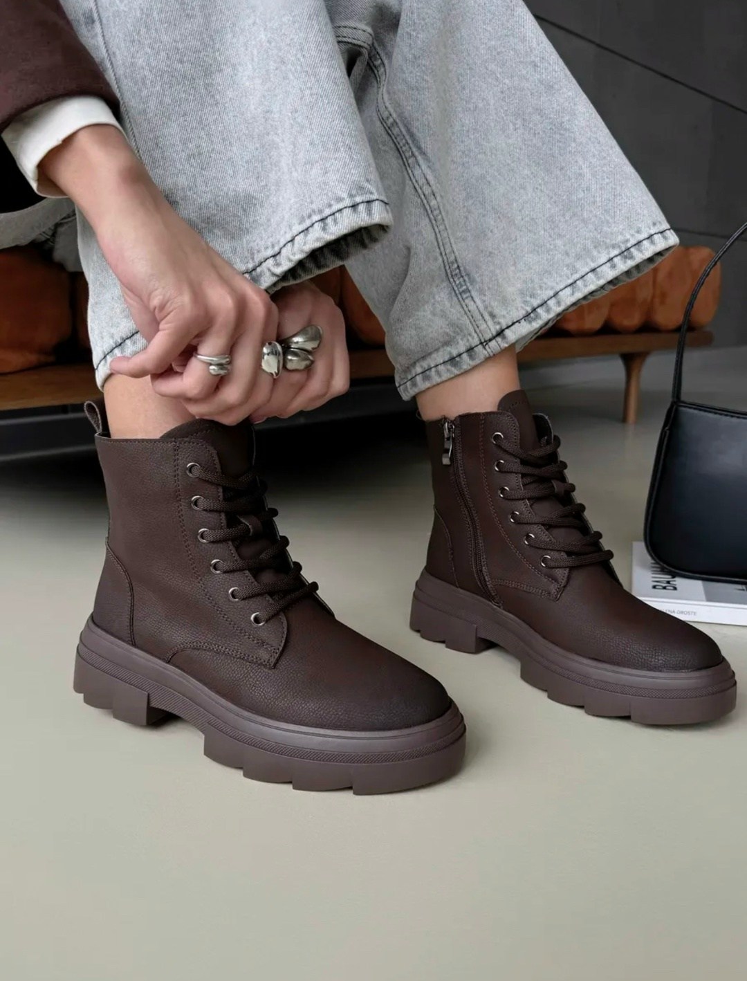 женские ботинки,,коричневые ботинки женские,ботинки берцы belwest женские зимние из натуральной кожи размер 36 шоколадный,ботинки коричневые женские на шнуровке beau today