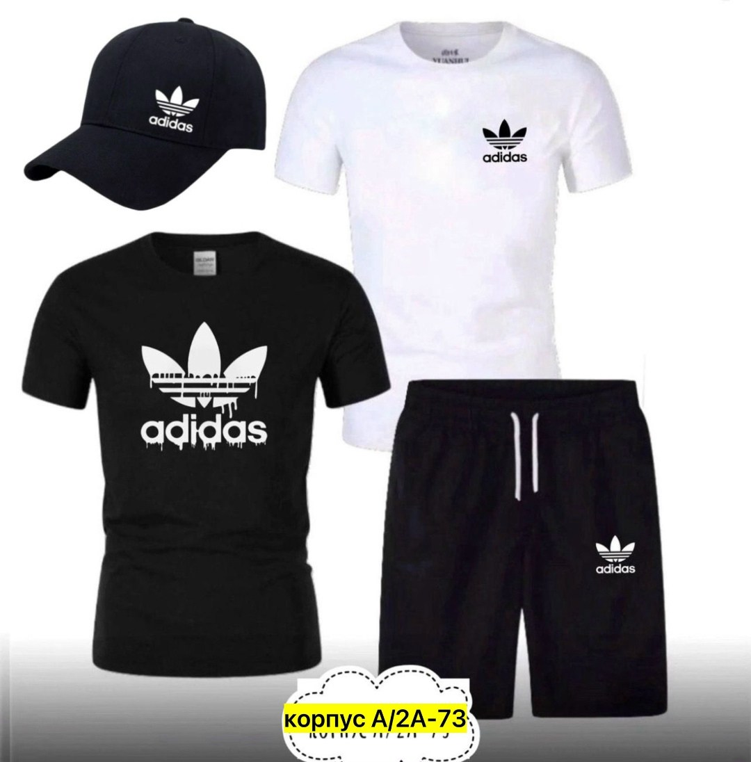 мужские спортивные костюмы,комплект футболок adidas,спортивные костюмы,шорты trefoil adidas