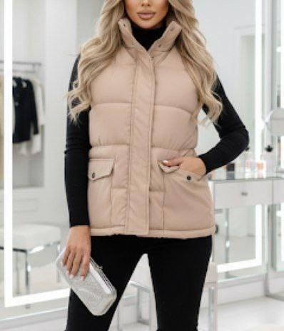 жилетка женская,женский жилет,жилетка,жилет утепленный pinky star,жилет женский утепленный балоневый стеганый без капюшона abm fashion