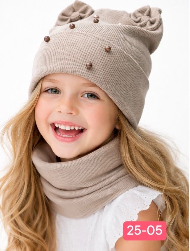комплект шапка и снуд для девочек,шапка снуд для девочки,демисезонная шапка со снудом,шапочка с хомутом для девочки,шапка снуд комплект