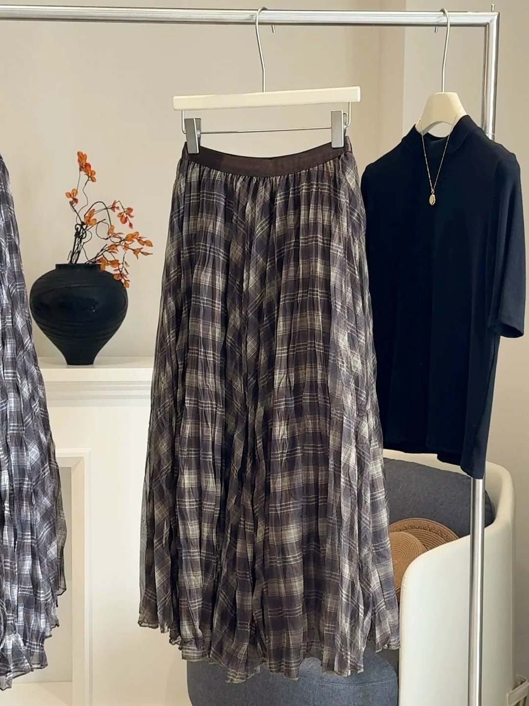 женская плиссированная юбка,длинная юбка,плиссированная юбка,женская плиссированная юбка средней длины,юбка средней длины