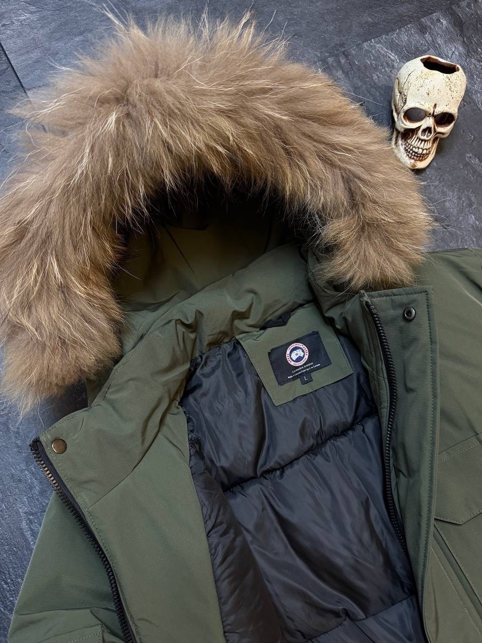 пуховик канада гус хаки,куртка зимняя canada goose,мужская експедиционная зимняя хаки пуховая парка куртка canada goose expedition,пуховик canada goose мужской,мужская куртка парка canada goose citade