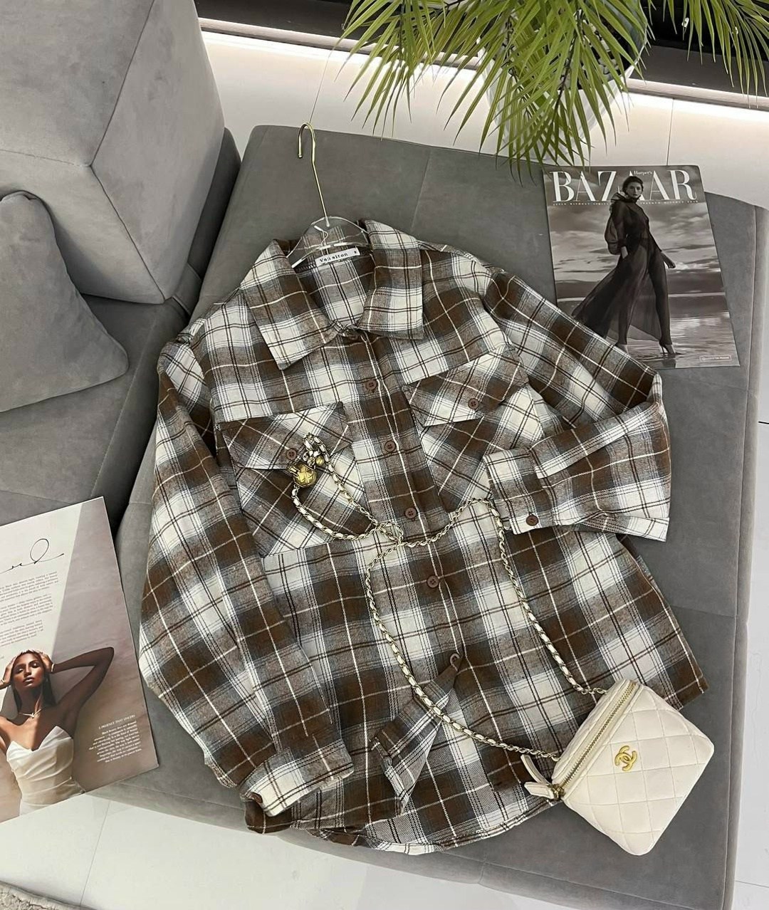 рубашка оверсайз в клетку betrendy wear,рубашка женская оверсайз в клетку,рубашка оверсайз в клетку удлиненная,женская рубашка в клетку,женская рубашка