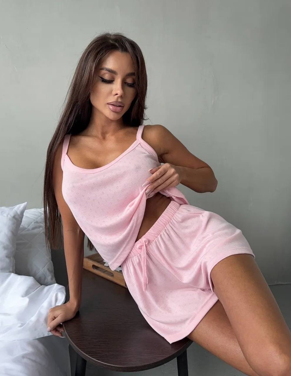 женская пижама с шортами,женская пижама с шортами и топом,женская пижама,домашняя пижама с шортами и майкой,пижама майка шорты