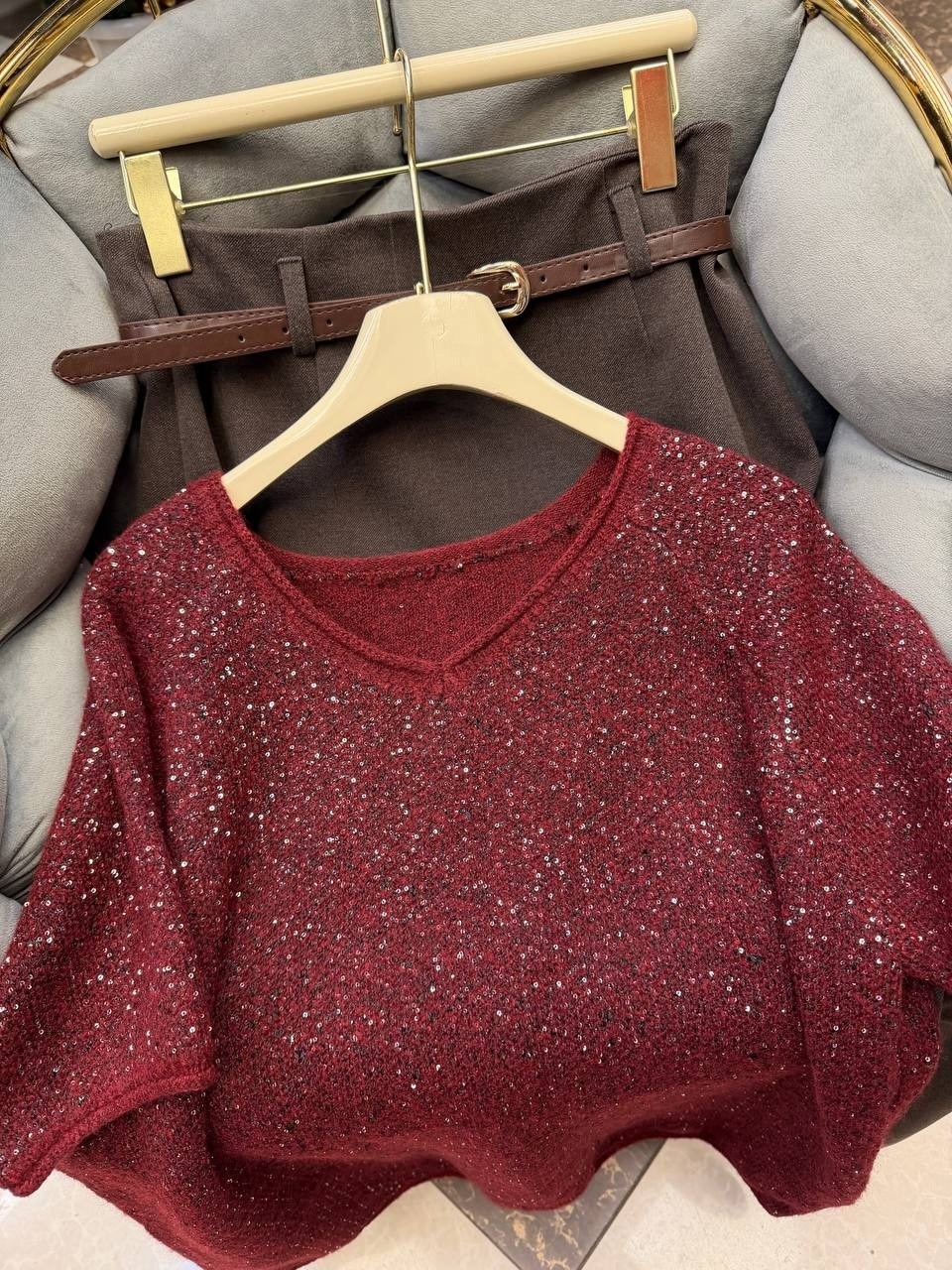 модные свитера,джемпер с пайетками,,женский свитер