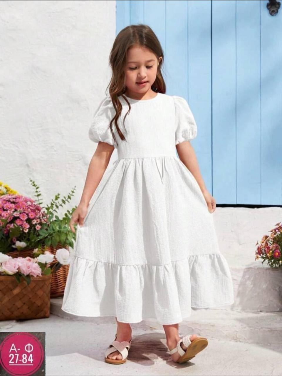 платье для девочек,детское платье,платье модное,хлопковое платье для девочек,белое хлопковое платье для девочек