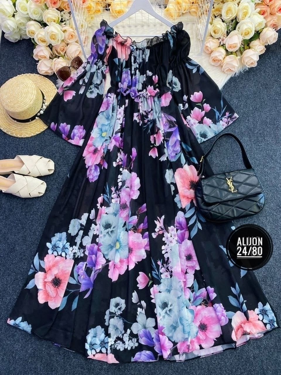 платье шифон ,платье макси летнее,летнее длинное платье,платье женское шифон с подкладом,платье летнее женское