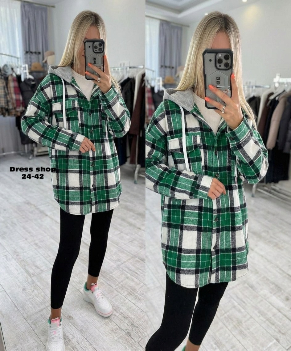 рубашка клетчатая с мехом внутри с капюшоном melidim,женская рубашка с смехом внутри размер единый 42-48,рубашка оверсайз теплая в клетку удлиненная amy store,рубашка с капюшоном в клетку,рубашка с ка