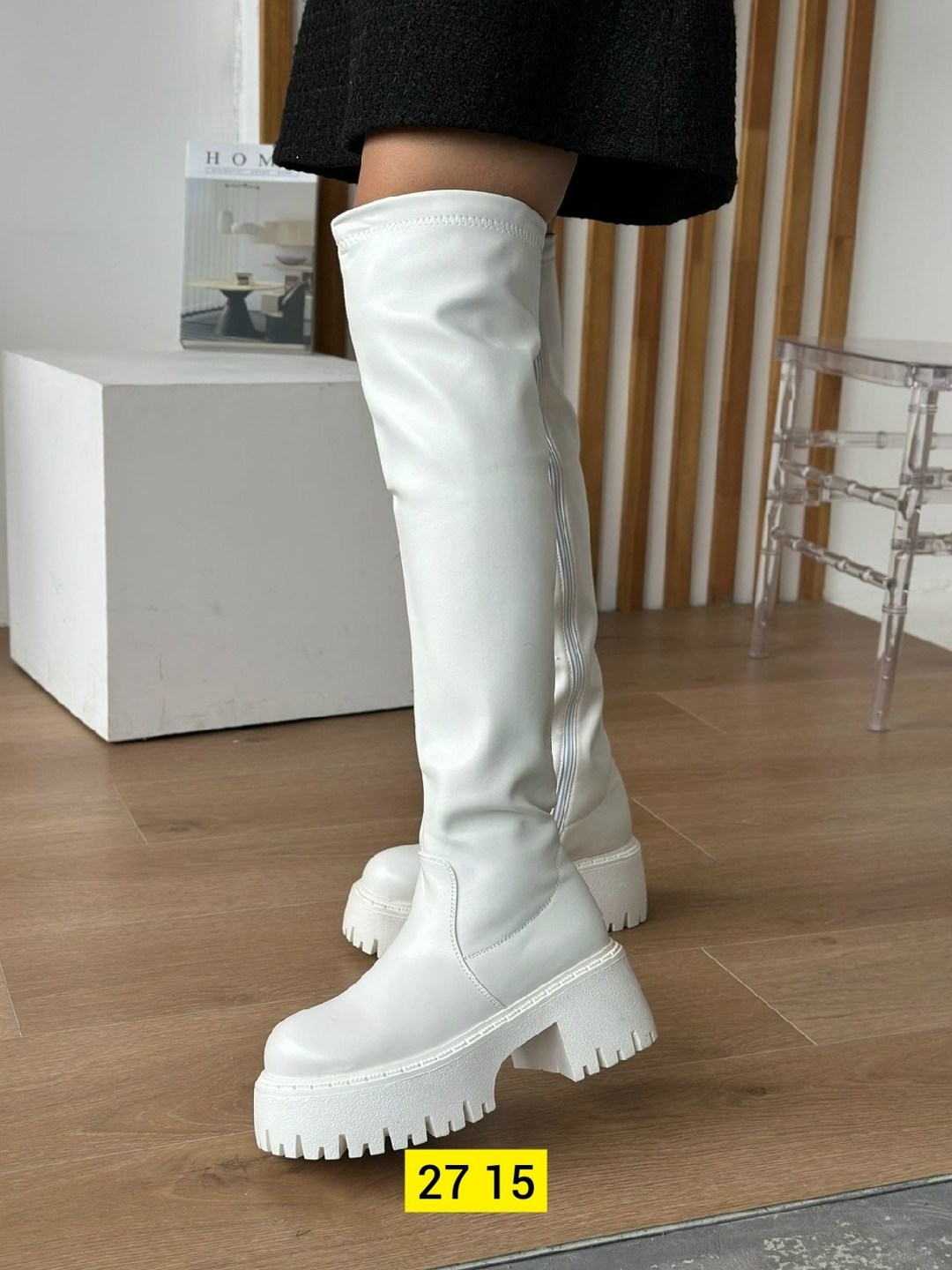 женские сапоги,ботфорты женские,ботфорты,ботфорты чулки на платформе демисезонные maniolini цвет белый,ботфорты белые на высокой платформе