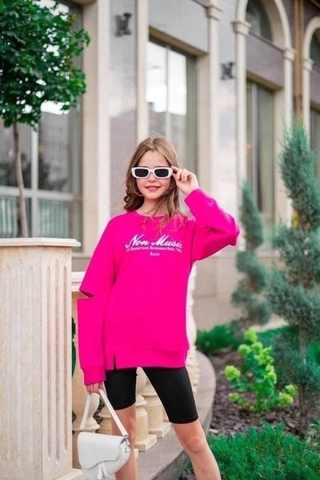 свитшот для девочки оверсайз,свитшот для девочки подростка,свитшот оверсайз женский с надписью eva luna,свитшот и толстовка,повседневный свитшот