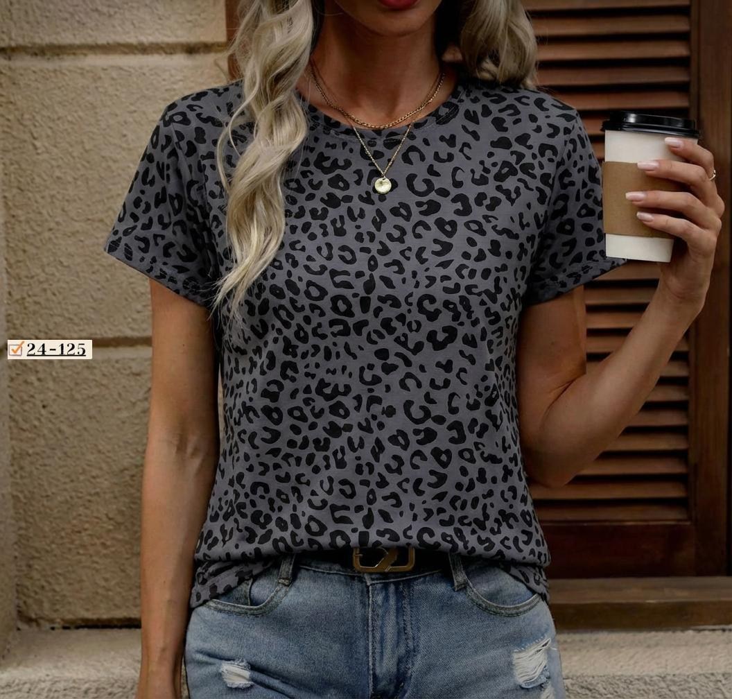 футболка с леопардовым принтом,леопардовая футболка,женская футболка с леопардовым принтом,женская летняя футболка леопардовый короткий рукав,женская футболка с леопардовым принтом и коротким рукавом