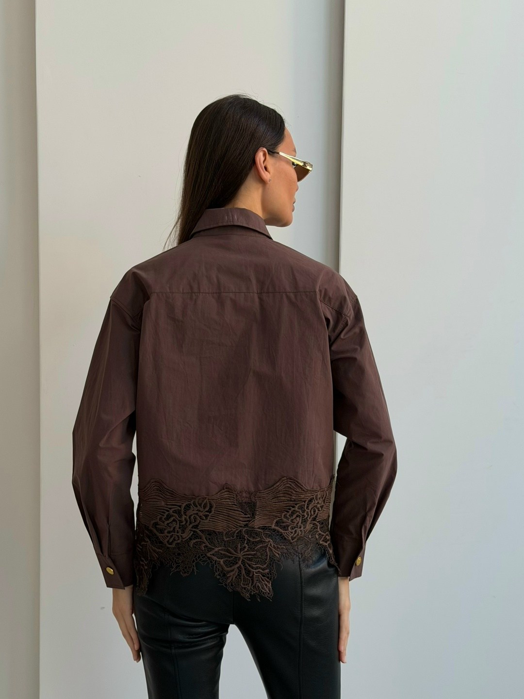 коричневая рубашка,женская рубашка,рубашка weekend max mara коричневый,женская блуза,блуза классическая