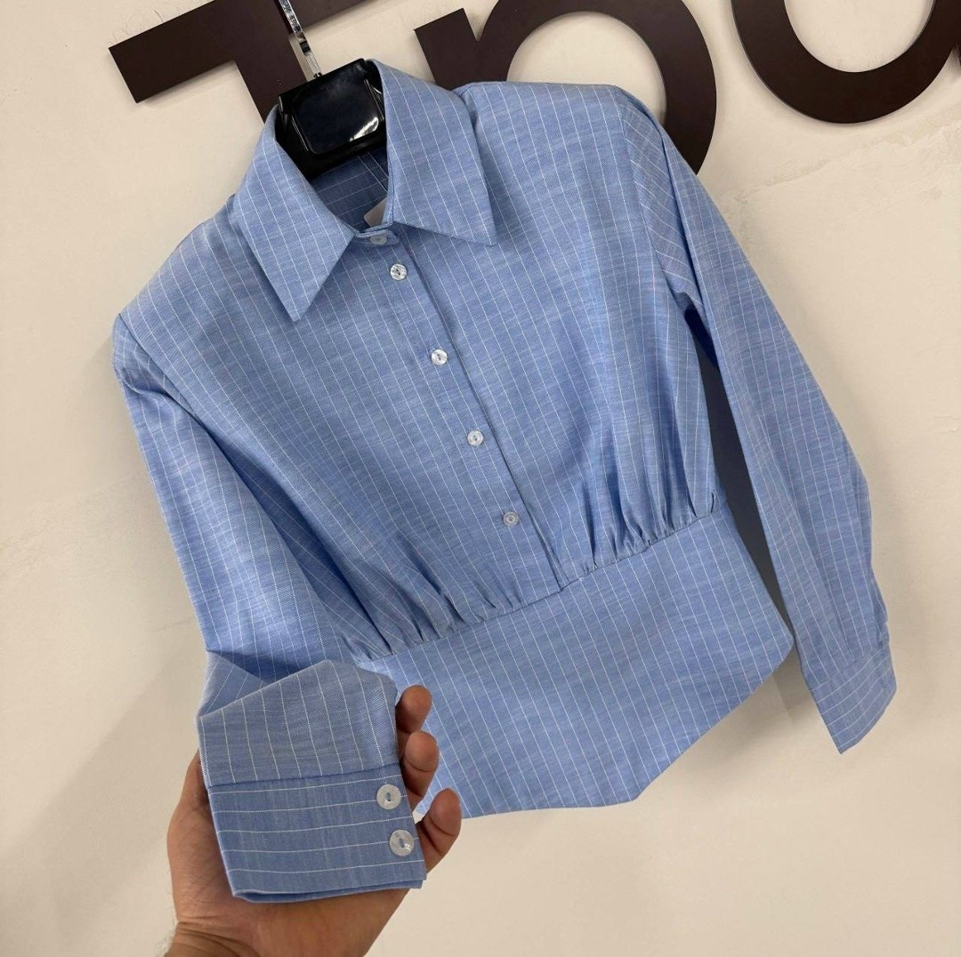 рубашка женская,рубашка женская укороченная,рубашка в полоску,женская блузка,рубашка короткая