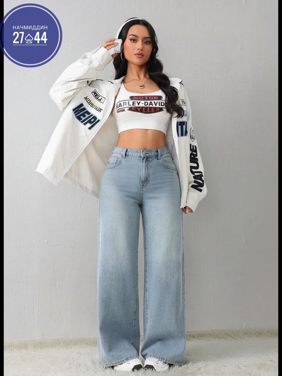 джинсы широкие клеш труба,джинсы широкие,широкие джинсы женские,женские джинсы,голубой джинсы широкие трубы клеш