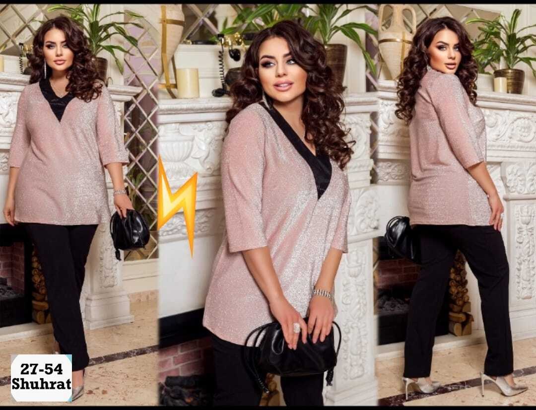 женская блузка ткань люрекс,блузка женская, ткань-люрекс,брючный костюм,блузки из люрекса для полных женщин