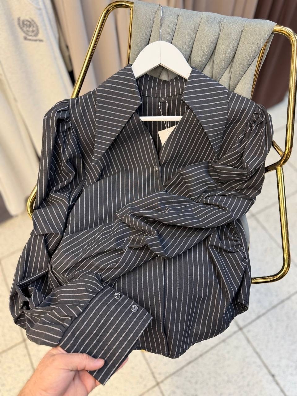 черная полосатая рубашка с длинными рукавами для женщин,рубашка женская с полосками,костюм,рубашка в полоску