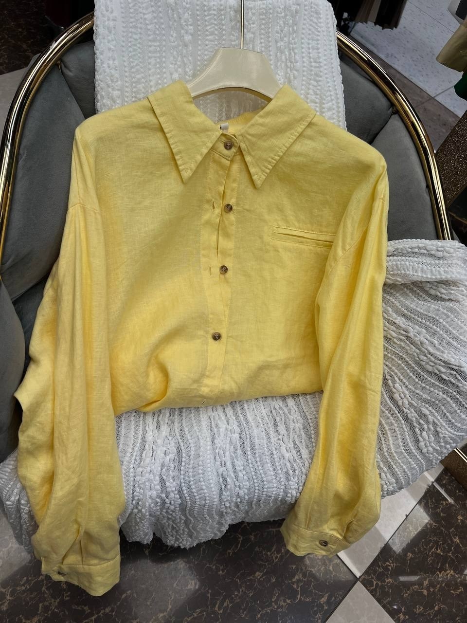 рубашка женская,льняная рубашка,рубашка желтая,рубашка из льна,льняная блузка