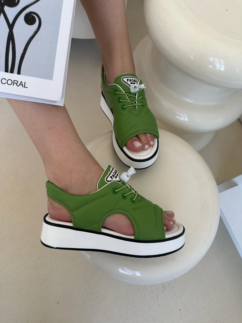 босоножки эко,босоножки зеленые,босоножки женские кожаные на платформе,женские босоножки,летняя женская