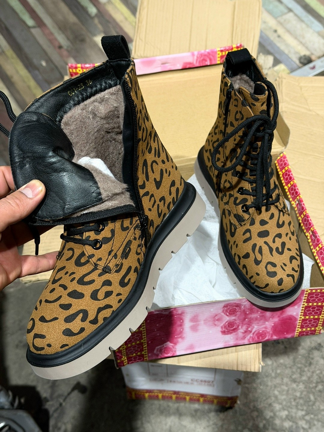 ,ботинки теплые леопардовые зимние jie.reimo,женские зимние ботинки с леопардовым принтом,ботинки леопардовые,ботинки леопардовые на шерсти jie.reimo