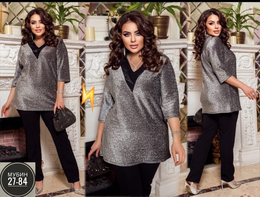 женская блузка ткань люрекс,блузка женская, ткань-люрекс,брючный костюм,блузки из люрекса для полных женщин