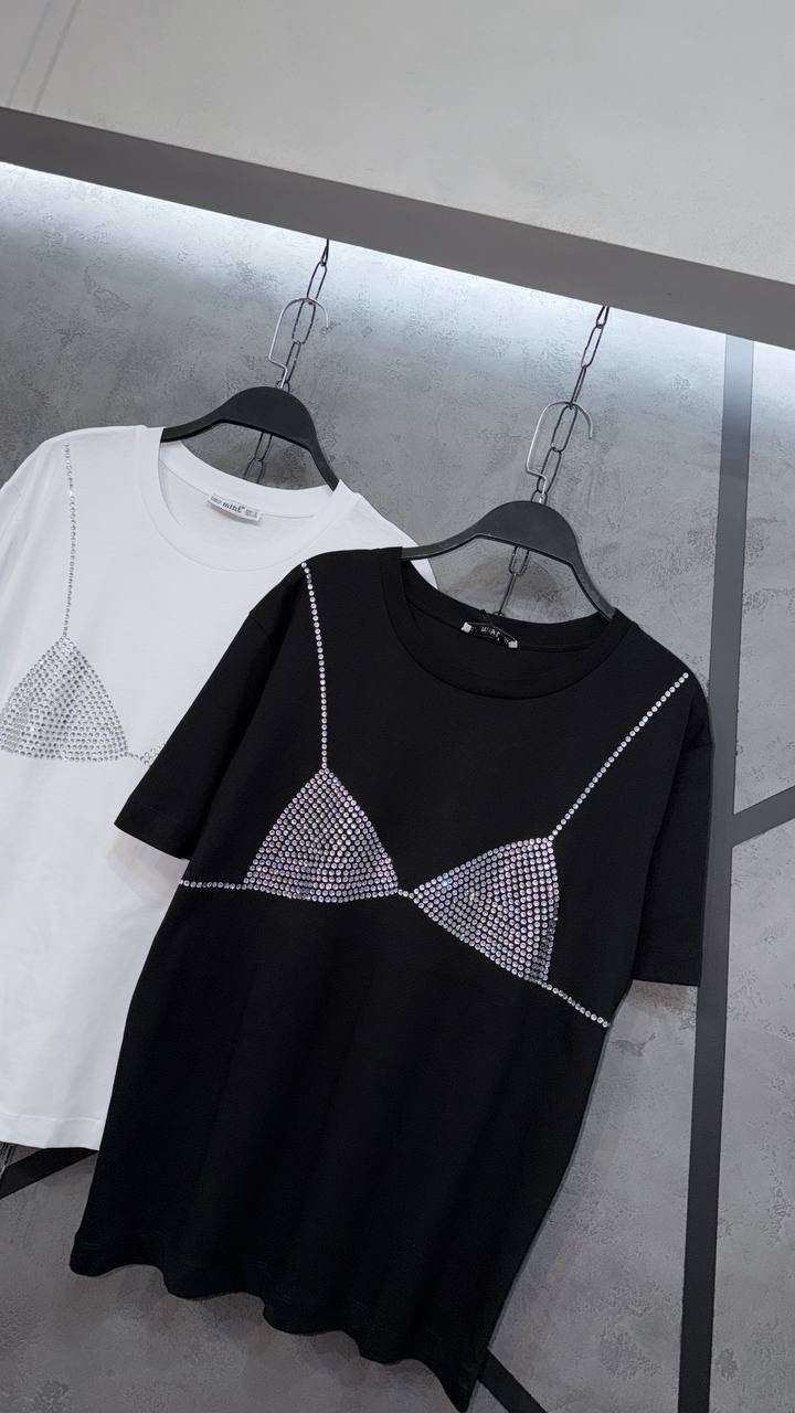 футболка женская оверсайз со стразами,летняя женская футболка со стразами,футболка со стразами,женская футболка со стразами,футболка со стразами оверсайз