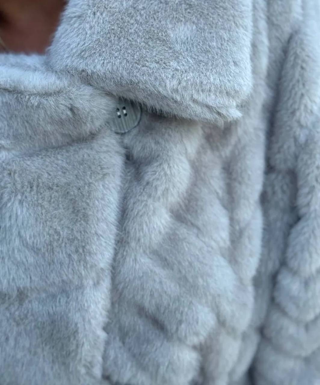 шуба длинная экомех серая 110см yana furs,шуба из качественного экомеха под норку,женская шуба,шуба из экомеха,шуба