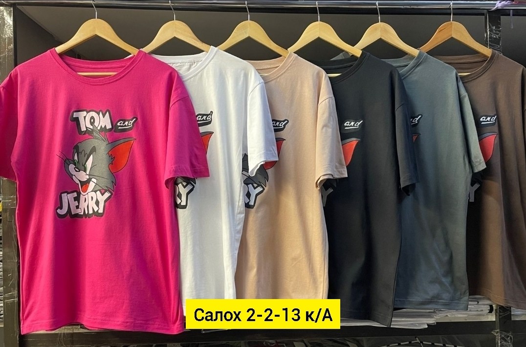 футболка с том и джерри,футболка с принтом том и джерри,футболка оверсайз с принтом том и джерри,футболки женская оверсайз,футболка женская