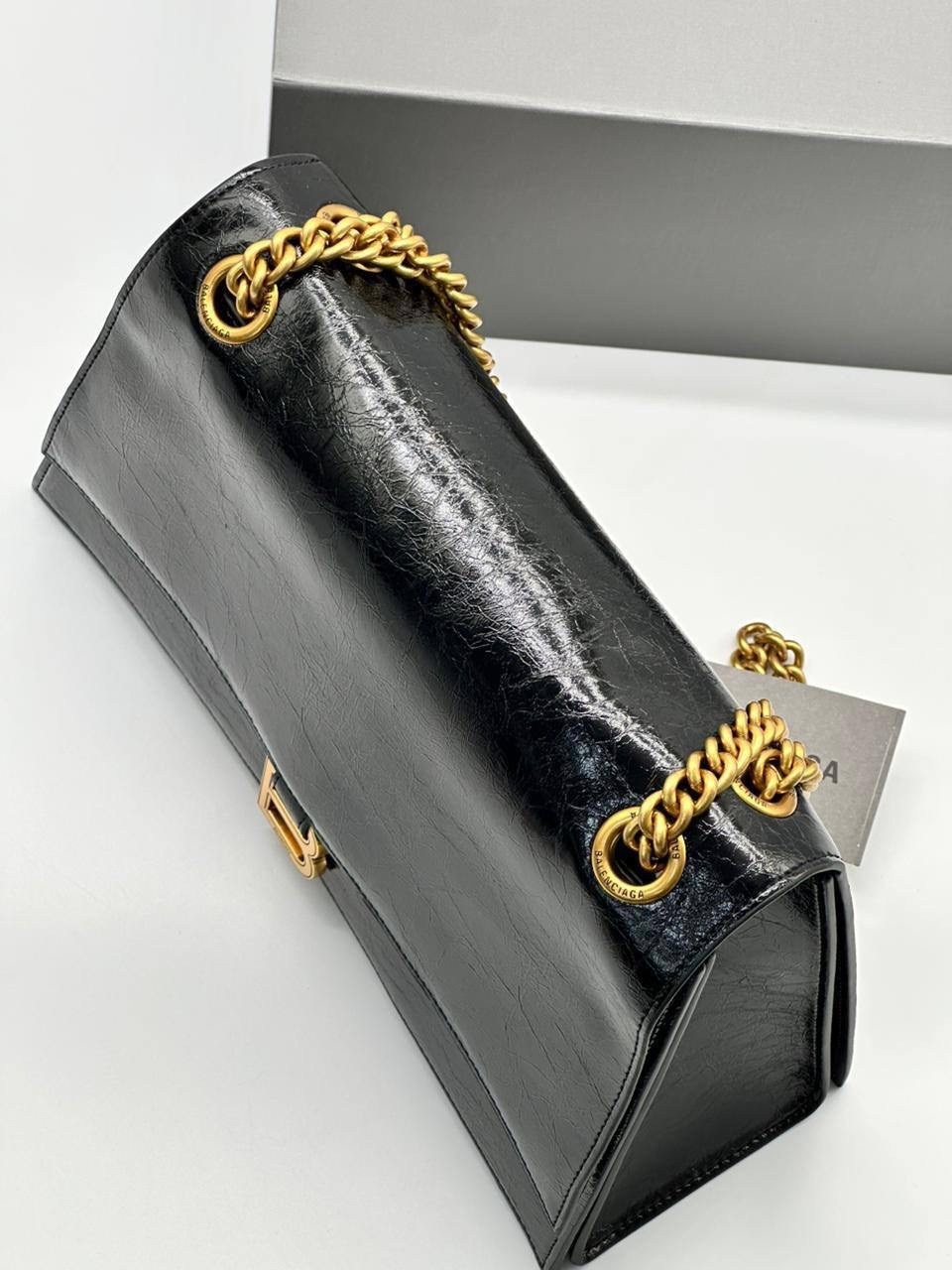 сумка balenciaga 30х16 натуральная кожа,сумка balenciaga 30х16 натуральная кожа реплика,сумка женская balenciaga,сумка balenciaga,сумка crush medium chain bag 'black' balenciaga