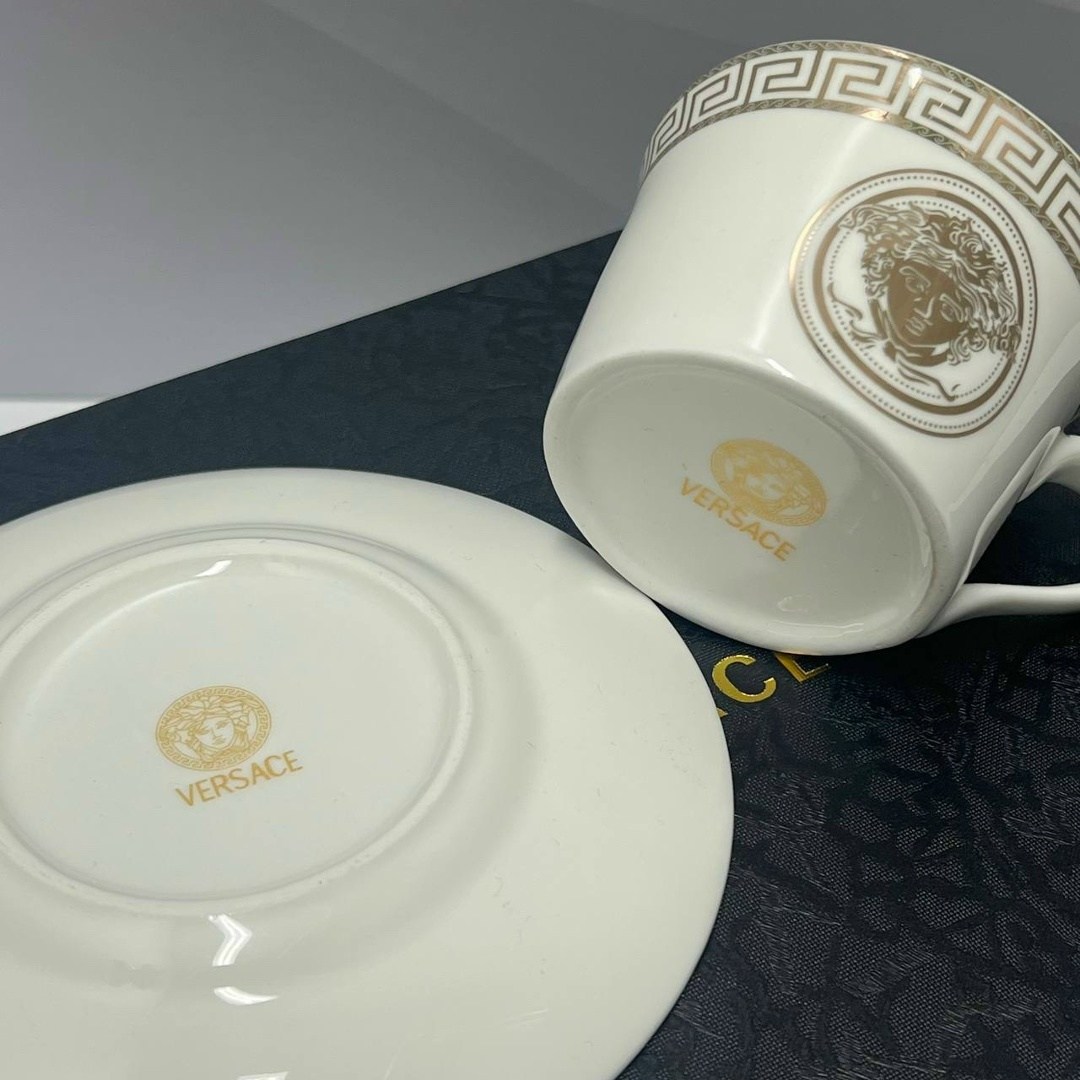 чайная пара versace,versace набор,подарочный набор versace,набор кофейных чашек versace из 2 предметов,чайный набор versace bone с подарочной коробкой для 6 человек