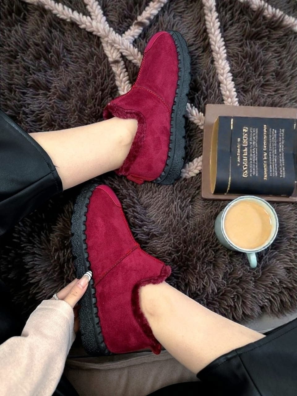 ,эконика лоферы бордовые,зимняя женская ,теплая , женская